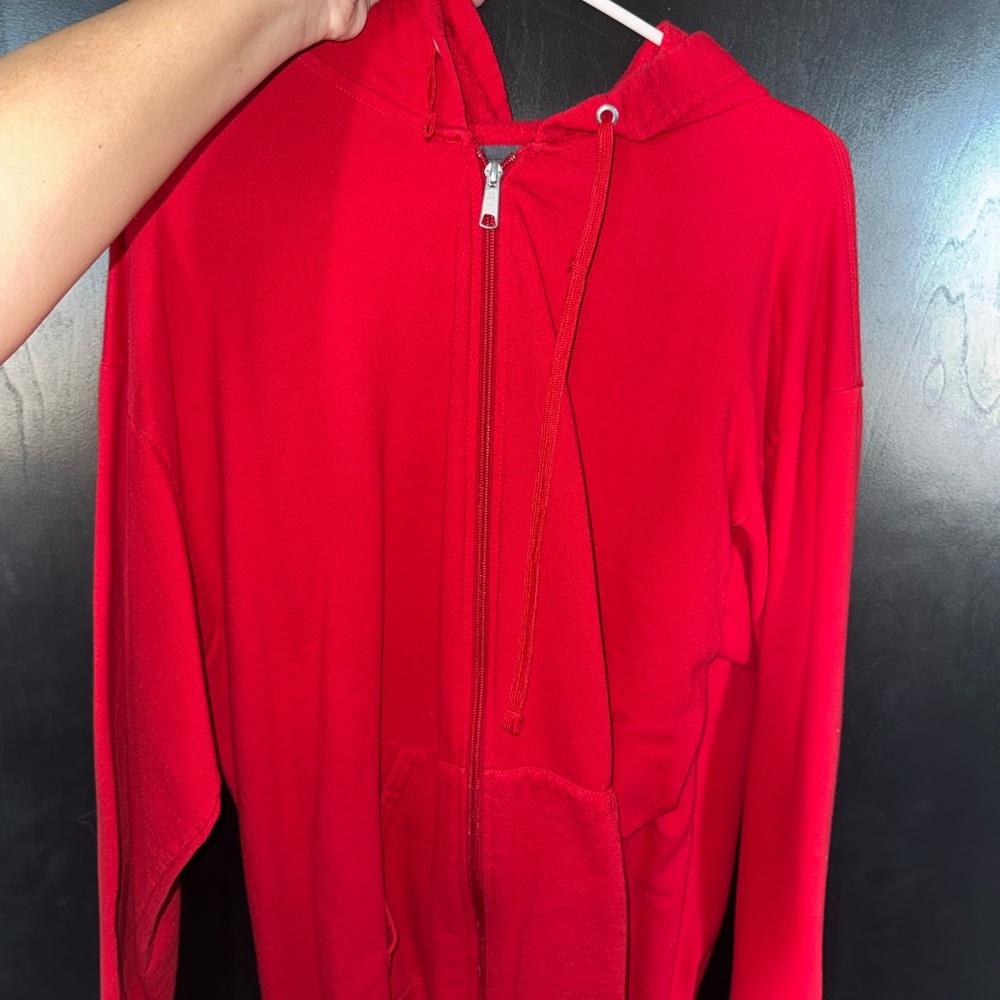 Red Zip-Up Hoodie